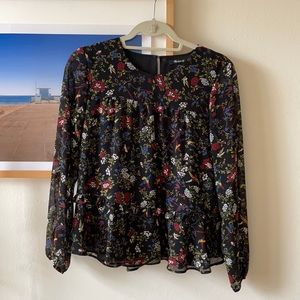 Madewell Floral Peplum blouse